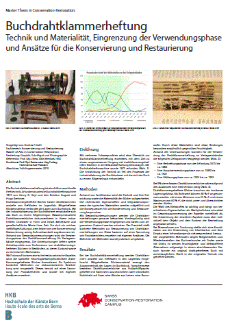 Poster zur Hochschularbeit von Andrea Friedli, 2019